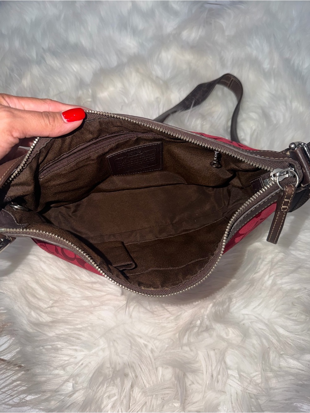 COACH Y2K Vintage Signature Sufflette Shoulder/Crossbody Bag Red 12884 - Picture 4 of 5